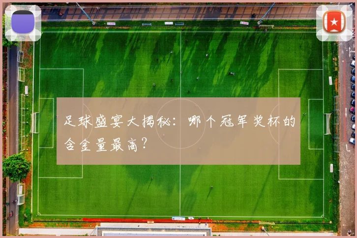 足球盛宴大揭秘:哪个冠军奖杯的含金量最高?